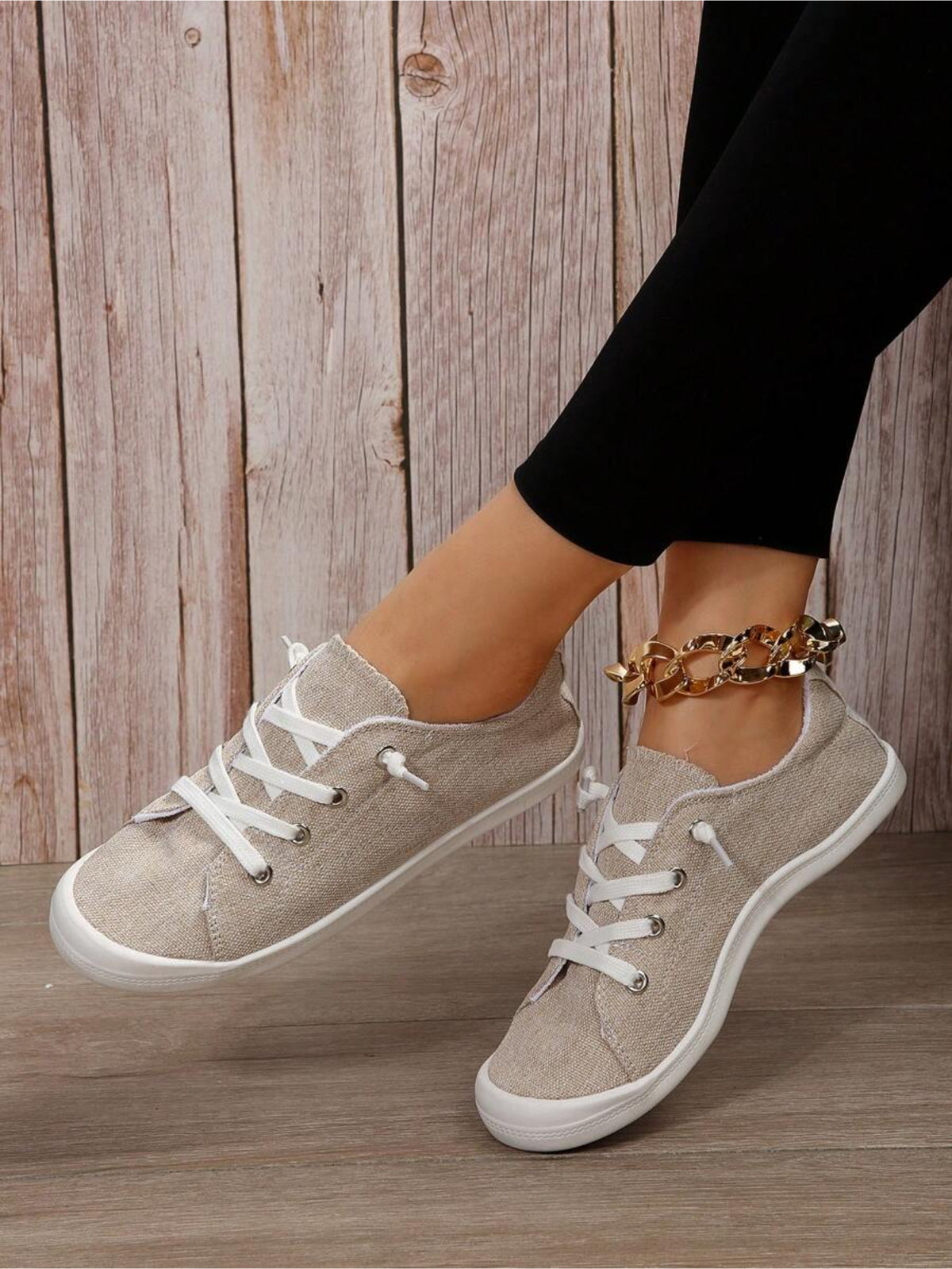 Front Lace Up Casual Canvas Shoes