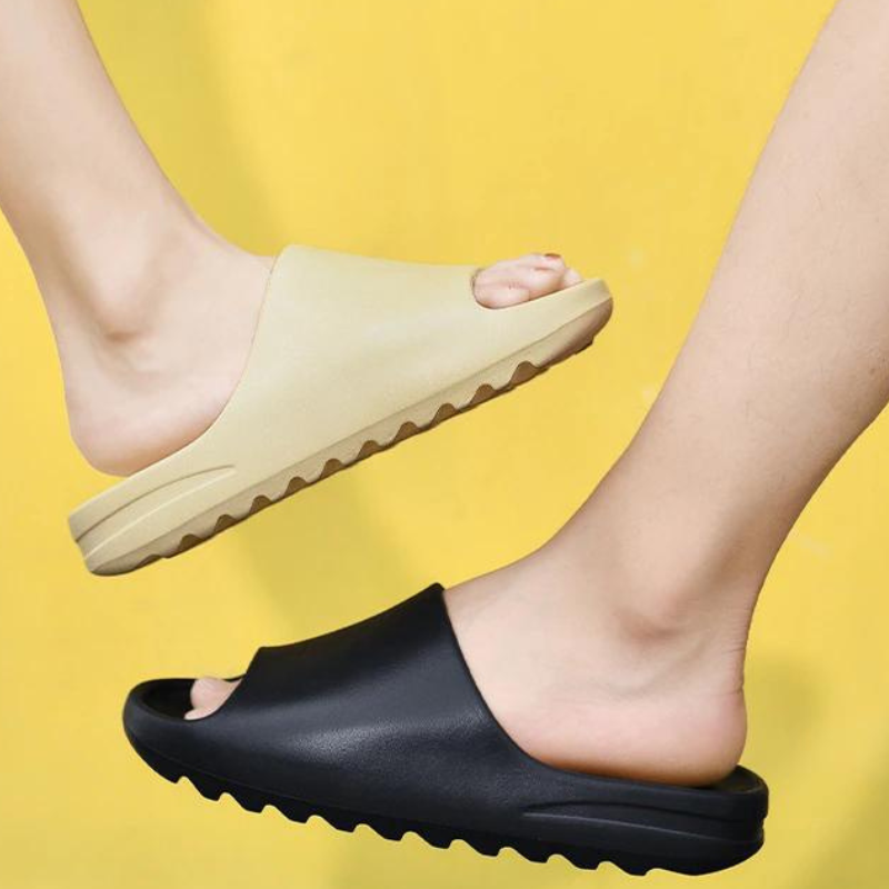 Plain Patterned Slides With Comfortable Sole