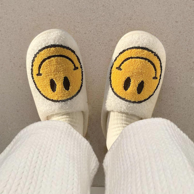 Smile Pattern Slip Ons For Indoor And Outdoor Wear