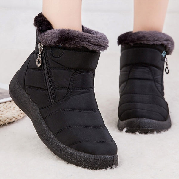 Waterproof Winter Zippier Ankle Boots – Comfy Moccasin