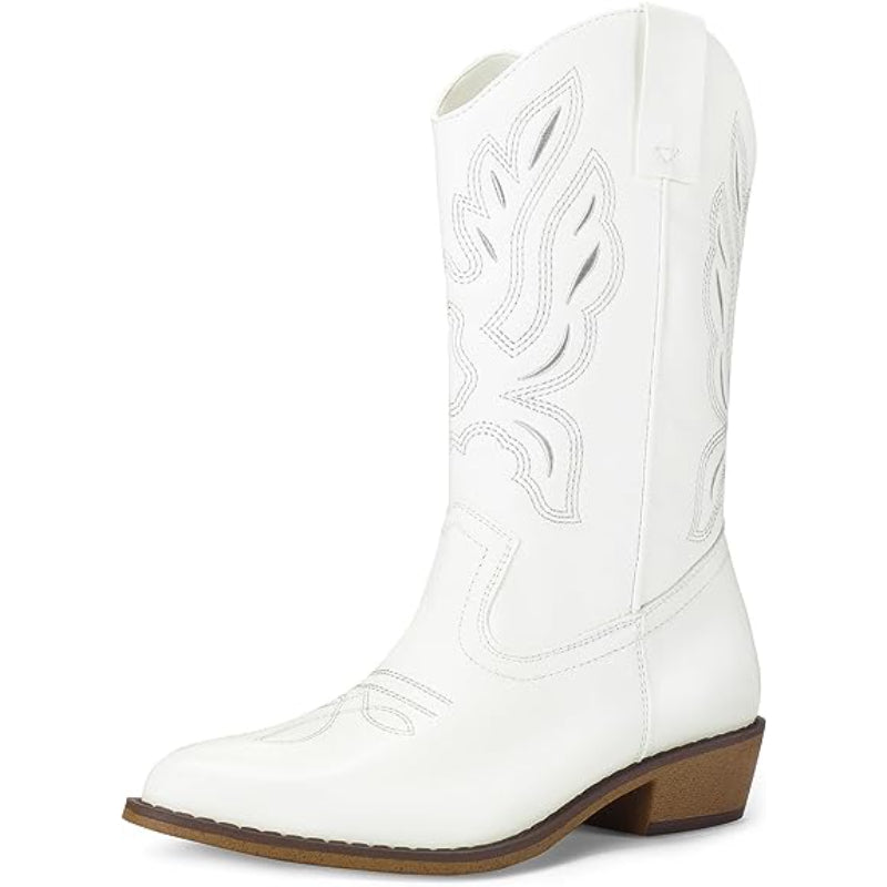 Western Embroidered Pointed Boots
