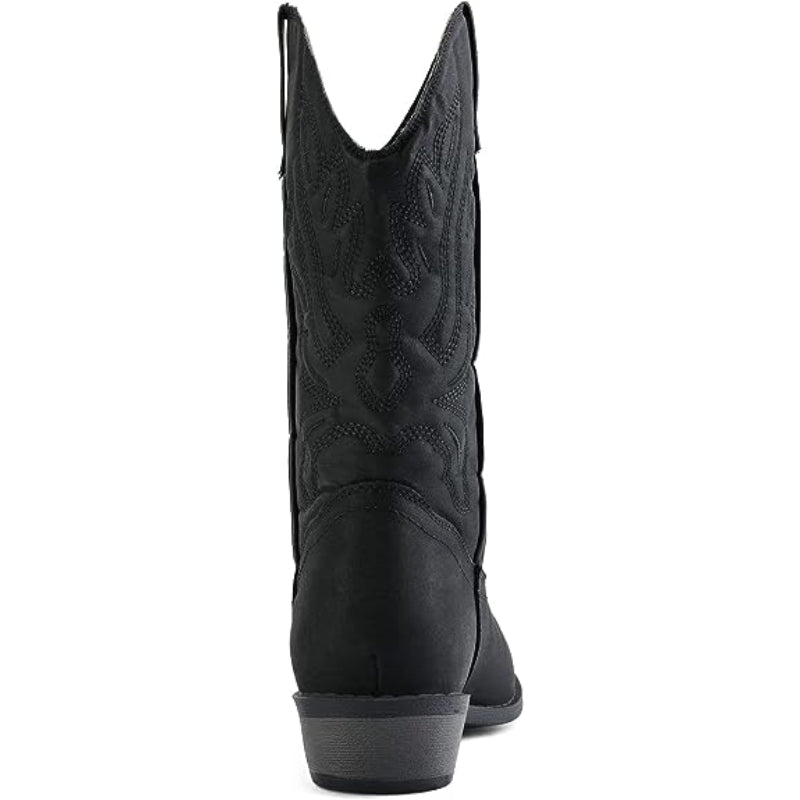 Western Embroidered Pointed Boots