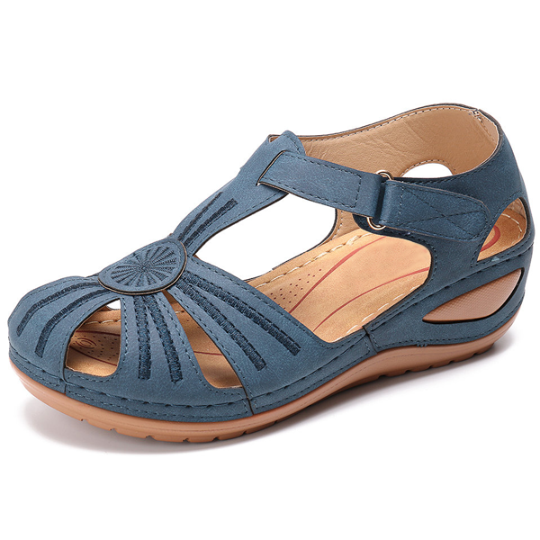 Women's Summer Casual Comfort Wedge Ankle Strap Sandals – Comfy Moccasin