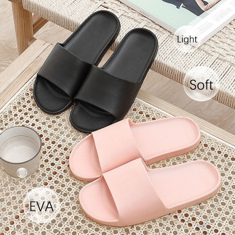 The Solid Colored Cushion Slides
